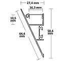 Profil de montage HIDE TRIANGLE indirect, aluminium