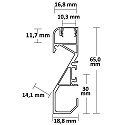 ISOLED Profil� socle HIDE BOTTOM direct / indirect, blanche