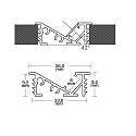 ISOLED Profil de montage FURNIT6 D, aluminium