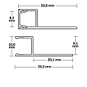 ISOLED LED tile profile UP8, 200cm