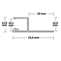 ISOLED LED tile profile UP10, 200cm