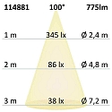 ISOLED Lumière encastrée Sys-90 MiniAMP dimmable IP44, gradable 10W 775lm 3000K 100° 100° CRI 92