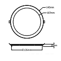 ISOLED Downlight plat, dimmable IP42, argent gradable