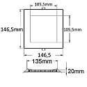 ISOLED Downlight plat, dimmable IP42, argent gradable