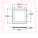 ISOLED Downlight plat, dimmable IP42, argent gradable