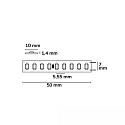 ISOLED Bande LED HEQ FLEX HIGH BRIGHT 2 pôles blanche