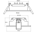 ISOLED Lumière encastrée Slim68 MiniAMP IP40, gradable 8W 960lm 4000K 45° 45° CRI 92