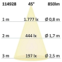 ISOLED recessed luminaire Slim68 IP40, dimmable 9W 850lm 3000K 45° 45° CRI 92