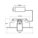 ISOLED recessed luminaire Slim68 IP40, dimmable 9W 850lm 3000K 45° 45° CRI 92