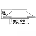 ISOLED mounting frame SYS-68 rigid, black