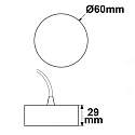 ISOLED Canop�e rond, 2 p�les, blanche