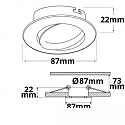 ISOLED mounting frame ION DN87 ROUND round, swivelling, white