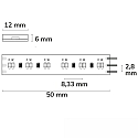 ISOLED Bande LED silicon�e CRI923/950-FLEX 3 p�les, Tunable White, �tanche, avec optique de lentille blanche