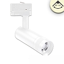 Projecteur triphasé FOCUS ADJUST 8W pivotant, rotatif, commutable, focalisable IP20, blanche 