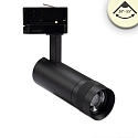 Projecteur triphas� FOCUS ADJUST 8W pivotant, rotatif, commutable, focalisable IP20, noir  