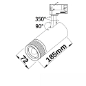 3-phase spot FOCUS ADJUST 24W swivelling, rotatable, switchable, focusable IP20, white 