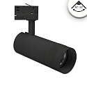 Projecteur triphas� FOCUS ADJUST 24W pivotant, rotatif, commutable, focalisable IP20, noir  