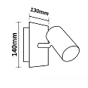 ISOLED wall luminaire rotatable, with switch, tiltable GU10 IP20, black dimmable