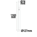 bollard lamp 1100 cylindrical, with sensor, switchable E27 IP44