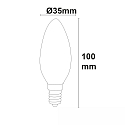 ISOLED Lampe en forme de bougie LED CANLDE C35 lot de 3, commutable E14 4W 400lm 3000K 360° CRI 80-89 