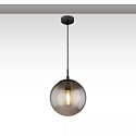 Luminaire � suspension INFINITY SMOKY GLASS 25 � 1 flamme, rond E27 IP20, noir  gradable