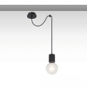 Luminaire � suspension INFINITY SINGLE ROUND � 1 flamme, rond, sans abat-jour E27 IP20, noir  gradable