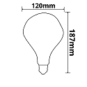 ISOLED Globe de filament d'ampoule VINTAGE LINE ROUNDBULB A125 UNREGULAR commutable G125 E27 4W 120lm 2200K 360° CRI 85 