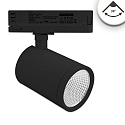 3-phase spot FOCUS FIX 38° swivelling, rotatable, switchable IP20, black 