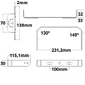 ISOLED Support de montage TOQ 85°C, noir 