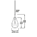 ISOLED Luminaire � suspension INFINITY AMBER GLASS avec c�ble ouvert, 2 p�les E14 IP20, chrome, scintillant gradable
