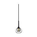 Luminaire � suspension INFINITY CLEAR/BLACK GLASS avec c�ble ouvert, 2 p�les E14 IP20, noir gradable