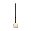 Luminaire � suspension INFINITY CLEAR/WHITE GLASS avec c�ble ouvert, 2 p�les E14 IP20, noir gradable