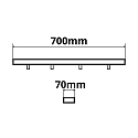 ISOLED Canop�e INFINITY LONG BLACK 2 2 voies, langue, sans douille, noir