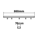 Canop�e INFINITY LONG BLACK 3 3 fois, langue, sans douille, noir
