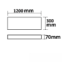 ISOLED Cadre de montage PANEL BACKLIGHT LINE / UGR<16 LINE 1200X300, blanche
