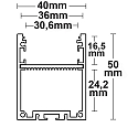 ISOLED surface profile LAMP30, silver