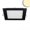 Downlight angulaire, plat, r�duction de l'�blouissement IP42, noir  gradable