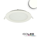 Downlight plat, rond, r�duction de l'�blouissement IP42, blanche gradable