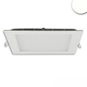 Downlight angulaire, plat, r�duction de l'�blouissement IP42, blanche gradable