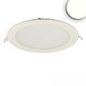 Downlight plat, rond, r�duction de l'�blouissement IP42, blanche gradable