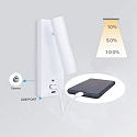 reading lamp LED USB A+C 3-STEP with switch, adjustable, with USB charging function IP42, white dimmable