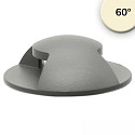 Projecteur encastré 2SIDE 60MM 60° 2 voies, rond IP67, gris, noir 