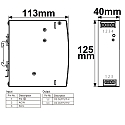 ISOLED Module sur profil� chapeau TRANSFORMER 24V, 24~28V/DC, 0-150W , IP20