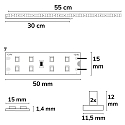 ISOLED Module LED T5/T8 840 DIM MINIAMP - 55CM - 170LM/W avec prise de courant, 2 p�les