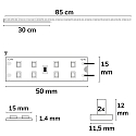 ISOLED Module LED T5/T8 840 DIM MINIAMP - 85CM - 170LM/W avec prise de courant, 2 p�les