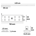 ISOLED Module LED T5/T8 840 DIM MINIAMP - 115CM - 170LM/W avec prise de courant, 2 p�les