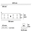 ISOLED Module LED T5/T8 865 DIM MINIAMP - 145CM - 170LM/W avec prise de courant, 2 p�les