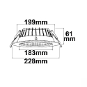 ISOLED downlight REFLEKTOR 18W COLORSWITCH CCT Switch, UGR < 19, set back IP44, white dimmable