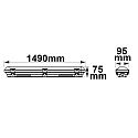 ISOLED Luminaire pour locaux humides POWERSWITCH EMERGENCY - 150CM pour VDU, CCT Switch, multipower