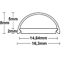 ISOLED Capot COVER26 (T5/T8 EXCHANGE MODULE) - 115CM langue, semi-circulaire, opale, satin�